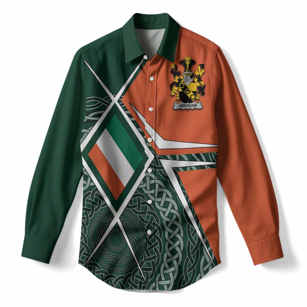 Abraham Irish Coat of Arms Women’s Casual Shirt Celtic Geometry
