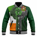Andrew Irish Coat of Arms Baseball Jacket with Shamrock Celtic Cross