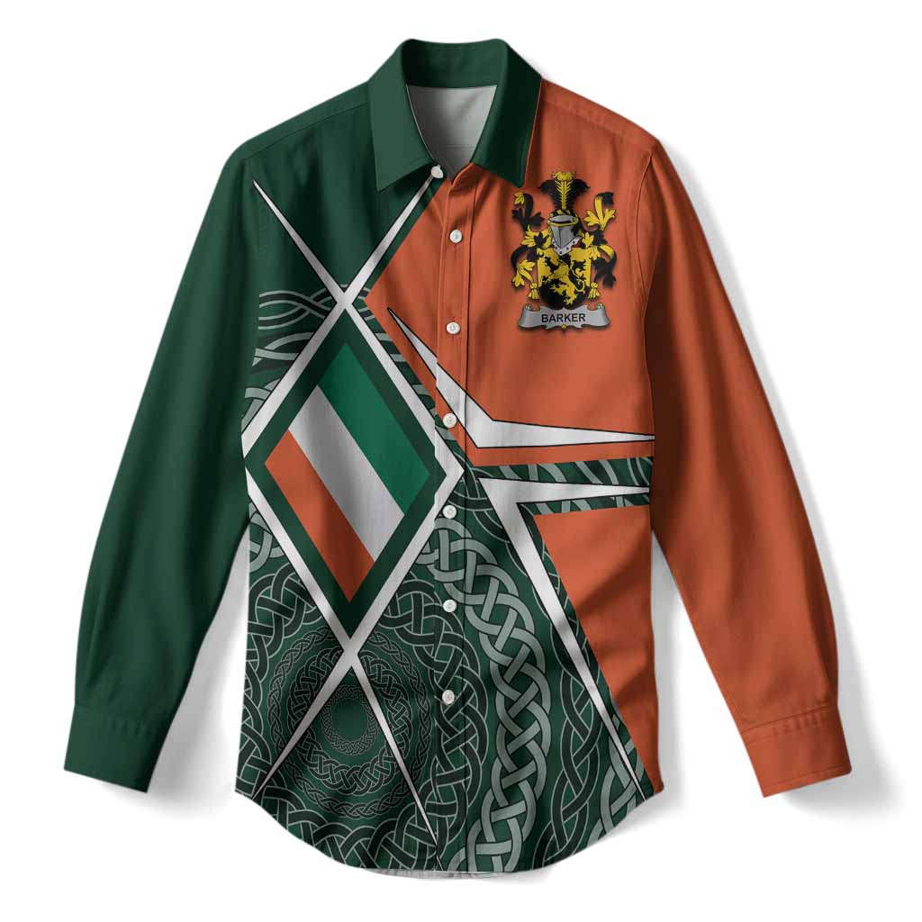 Barker Irish Coat of Arms Women’s Casual Shirt Celtic Geometry