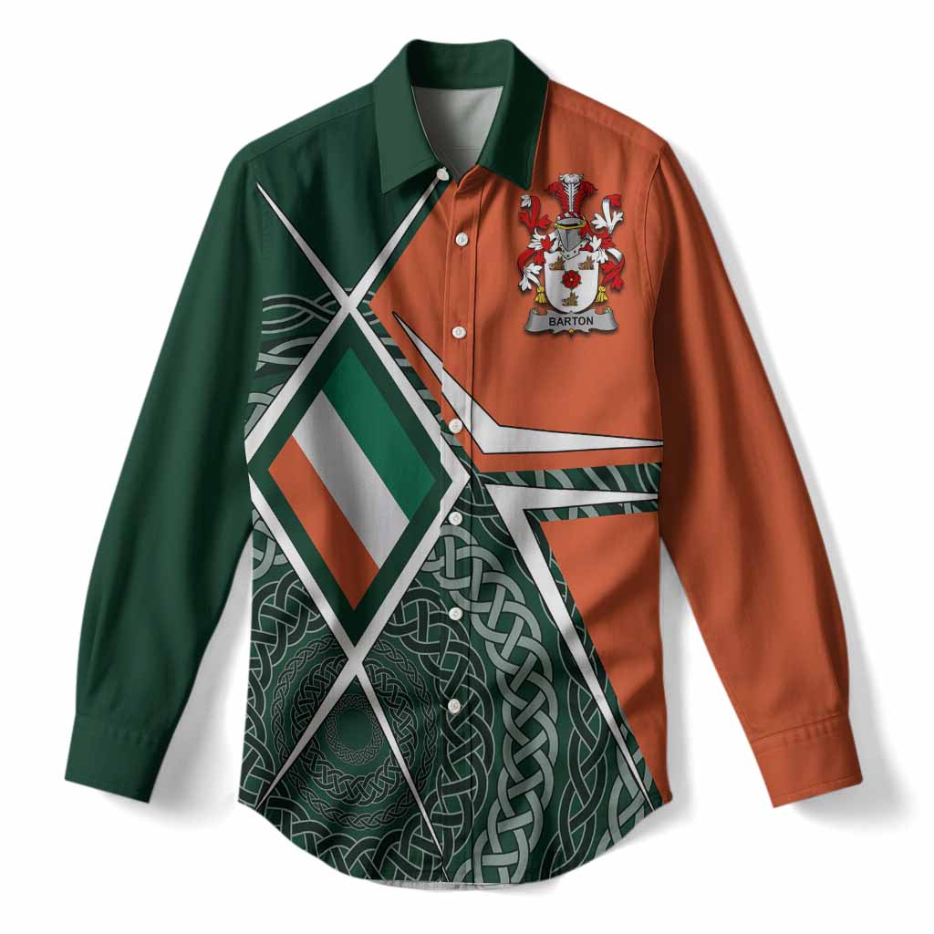 Barton Irish Coat of Arms Women’s Casual Shirt Celtic Geometry