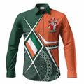 Blanchfield Irish Coat of Arms Men’s Casual Long Sleeve Button-Up Shirt Celtic Geometry