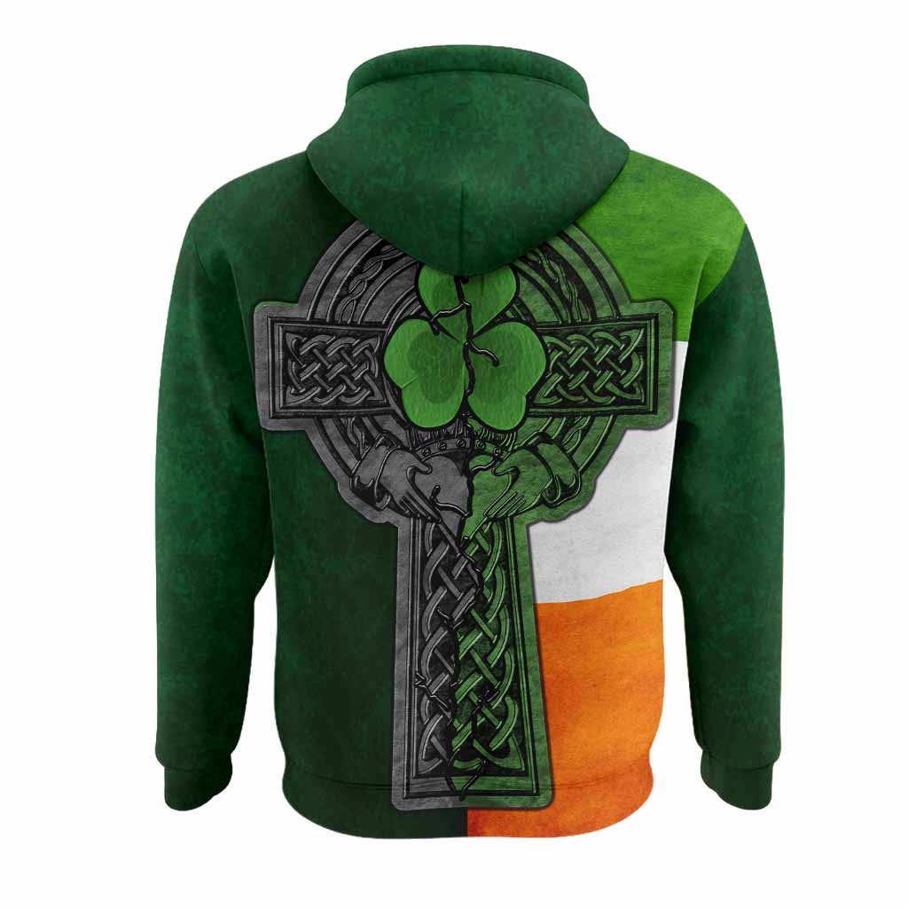 Breen Irish Coat of Arms Hoodie with Shamrock Celtic Cross