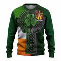 Breen Irish Coat of Arms Sweater with Shamrock Celtic Cross
