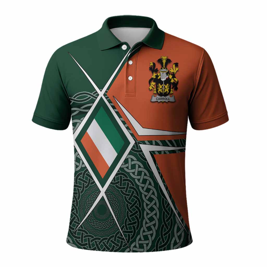 Carroll Irish Coat of Arms Men's Polo Shirt Celtic Geometry
