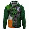 Crowley Irish Coat of Arms Hoodie with Shamrock Celtic Cross