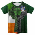 Crowley Irish Coat of Arms Kids' T-shirt with Shamrock Celtic Cross