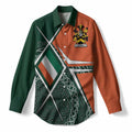 Curnin Irish Coat of Arms Women’s Casual Shirt Celtic Geometry