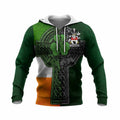 Dickson Irish Coat of Arms Knit Hoodie with Shamrock Celtic Cross
