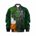Dolan Irish Coat of Arms Kids' Bomber Jacket with Shamrock Celtic Cross