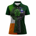 Dolan Irish Coat of Arms Women's Polo Shirt with Shamrock Celtic Cross
