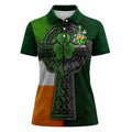 Dunphy Irish Coat of Arms Women's Polo Shirt with Shamrock Celtic Cross