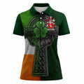 Fallon Irish Coat of Arms Women's Polo Shirt with Shamrock Celtic Cross