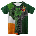 Giggins Irish Coat of Arms Kids' T-shirt with Shamrock Celtic Cross