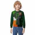 Grace Irish Coat of Arms Kids' Sweater with Shamrock Celtic Cross