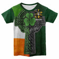 Griffin Irish Coat of Arms Kids' T-shirt with Shamrock Celtic Cross