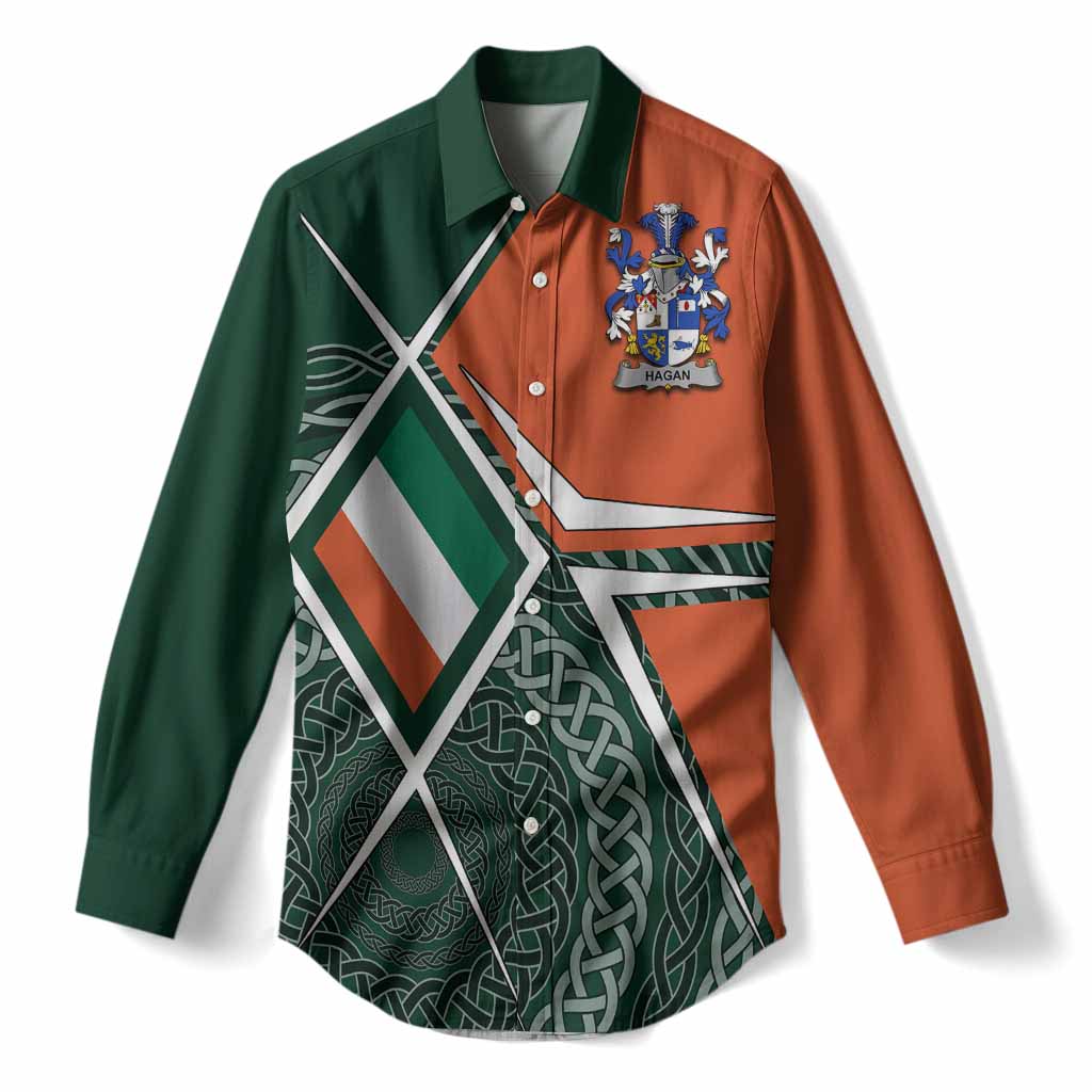 Hagan Irish Coat of Arms Women’s Casual Shirt Celtic Geometry
