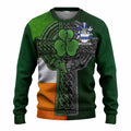 Harforth Irish Coat of Arms Sweater with Shamrock Celtic Cross