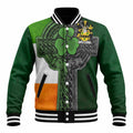 Harty Irish Coat of Arms Baseball Jacket with Shamrock Celtic Cross