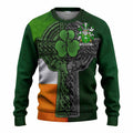 Hennessy Irish Coat of Arms Sweater with Shamrock Celtic Cross