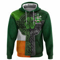 Kieran Irish Coat of Arms Hoodie with Shamrock Celtic Cross