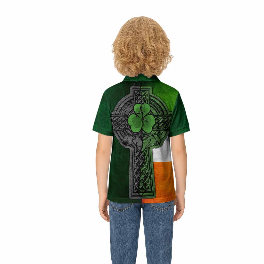 Lloyd Irish Coat of Arms Kids' Polo Shirt with Shamrock Celtic Cross