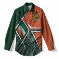 Lombard Irish Coat of Arms Women’s Casual Shirt Celtic Geometry