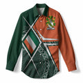 Low Irish Coat of Arms Women’s Casual Shirt Celtic Geometry