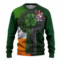 Lynam Irish Coat of Arms Sweater with Shamrock Celtic Cross
