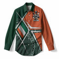 Lyons Irish Coat of Arms Women’s Casual Shirt Celtic Geometry