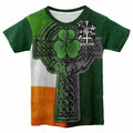Marbury Maybery Irish Coat of Arms Kids' T-shirt with Shamrock Celtic Cross
