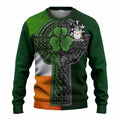 McAlindon Irish Coat of Arms Sweater with Shamrock Celtic Cross