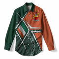 McCarron Irish Coat of Arms Women’s Casual Shirt Celtic Geometry