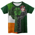 McCarthy Irish Coat of Arms Kids' T-shirt with Shamrock Celtic Cross