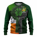 McDonagh Irish Coat of Arms Sweater with Shamrock Celtic Cross