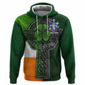 Meath Irish Coat of Arms Hoodie with Shamrock Celtic Cross