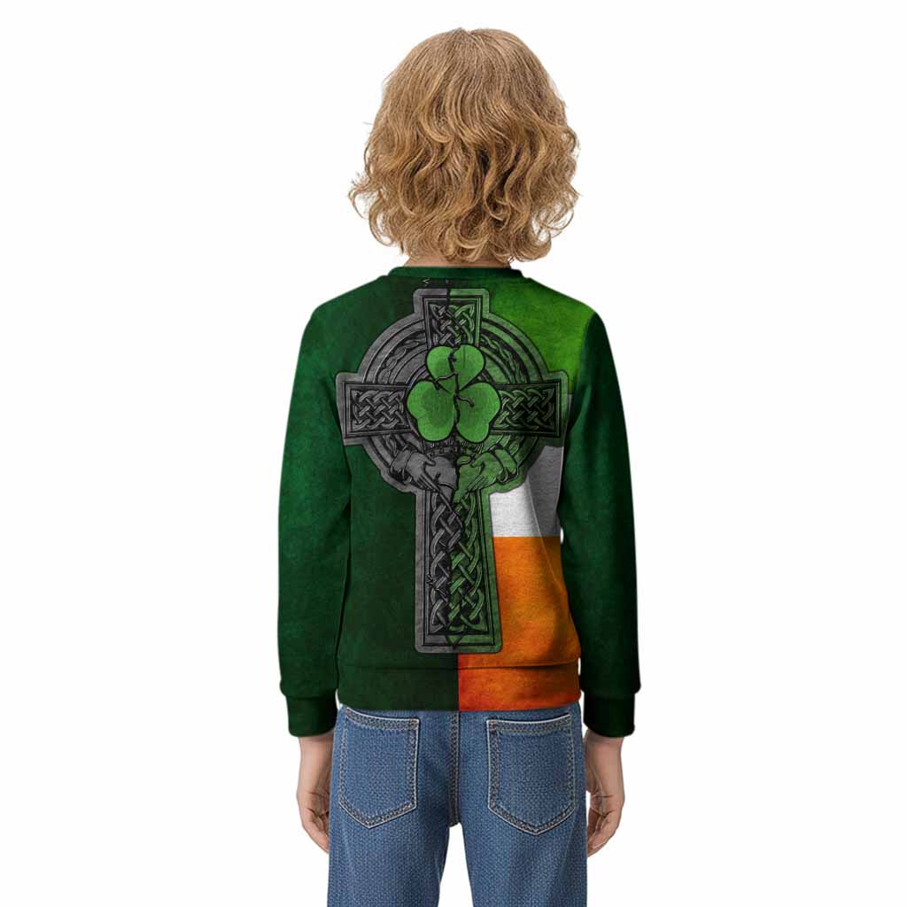 Mitchell Irish Coat of Arms Kids' Sweater with Shamrock Celtic Cross