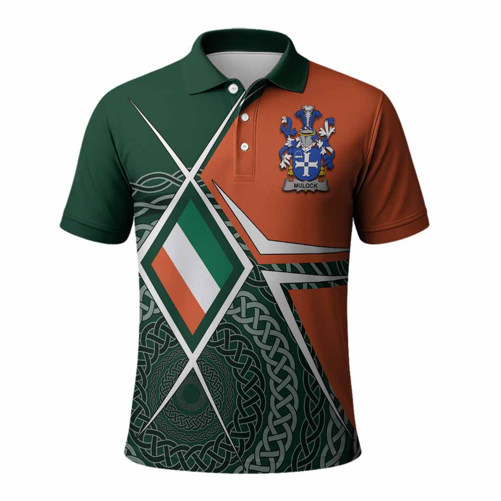Mulock Irish Coat of Arms Men's Polo Shirt Celtic Geometry