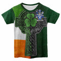 Norris Irish Coat of Arms Kids' T-shirt with Shamrock Celtic Cross