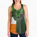O'Connor Irish Coat of Arms Women's Racerback Tank Top with Shamrock Celtic Cross