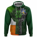 Osborne Irish Coat of Arms Hoodie with Shamrock Celtic Cross