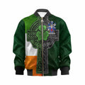 Pendleton Irish Coat of Arms Kids' Bomber Jacket with Shamrock Celtic Cross