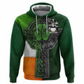 Power Irish Coat of Arms Hoodie with Shamrock Celtic Cross
