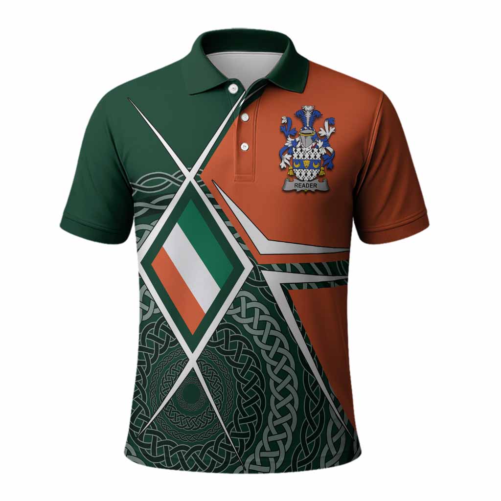 Reader Irish Coat of Arms Men's Polo Shirt Celtic Geometry