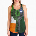 Richardson Irish Coat of Arms Women's Racerback Tank Top with Shamrock Celtic Cross