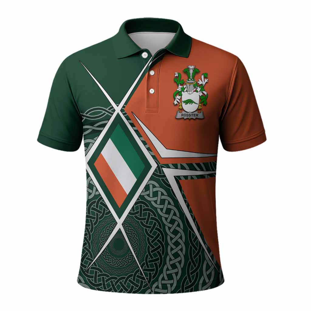 Rossiter Irish Coat of Arms Men's Polo Shirt Celtic Geometry