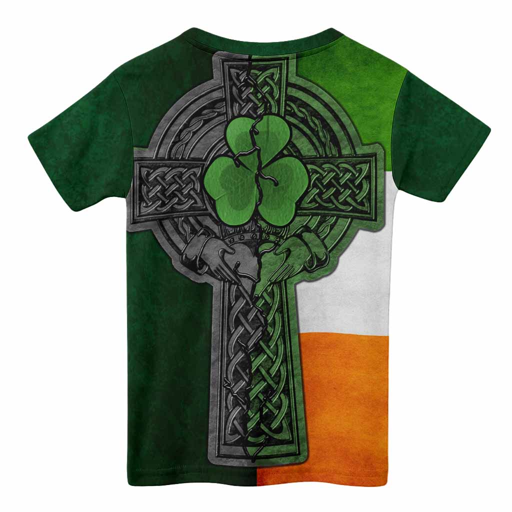 Ryder Irish Coat of Arms Kids' T-shirt with Shamrock Celtic Cross