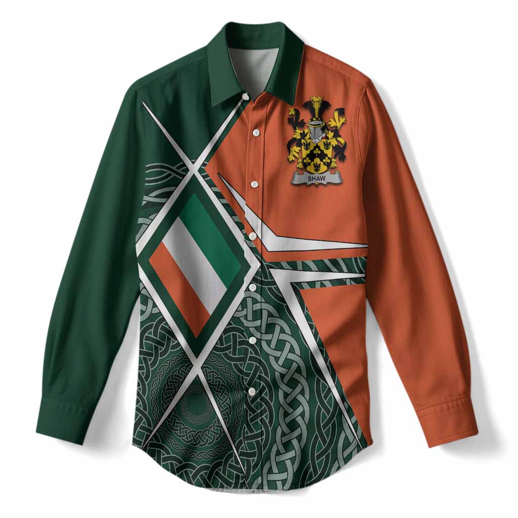 Shaw Irish Coat of Arms Women’s Casual Shirt Celtic Geometry
