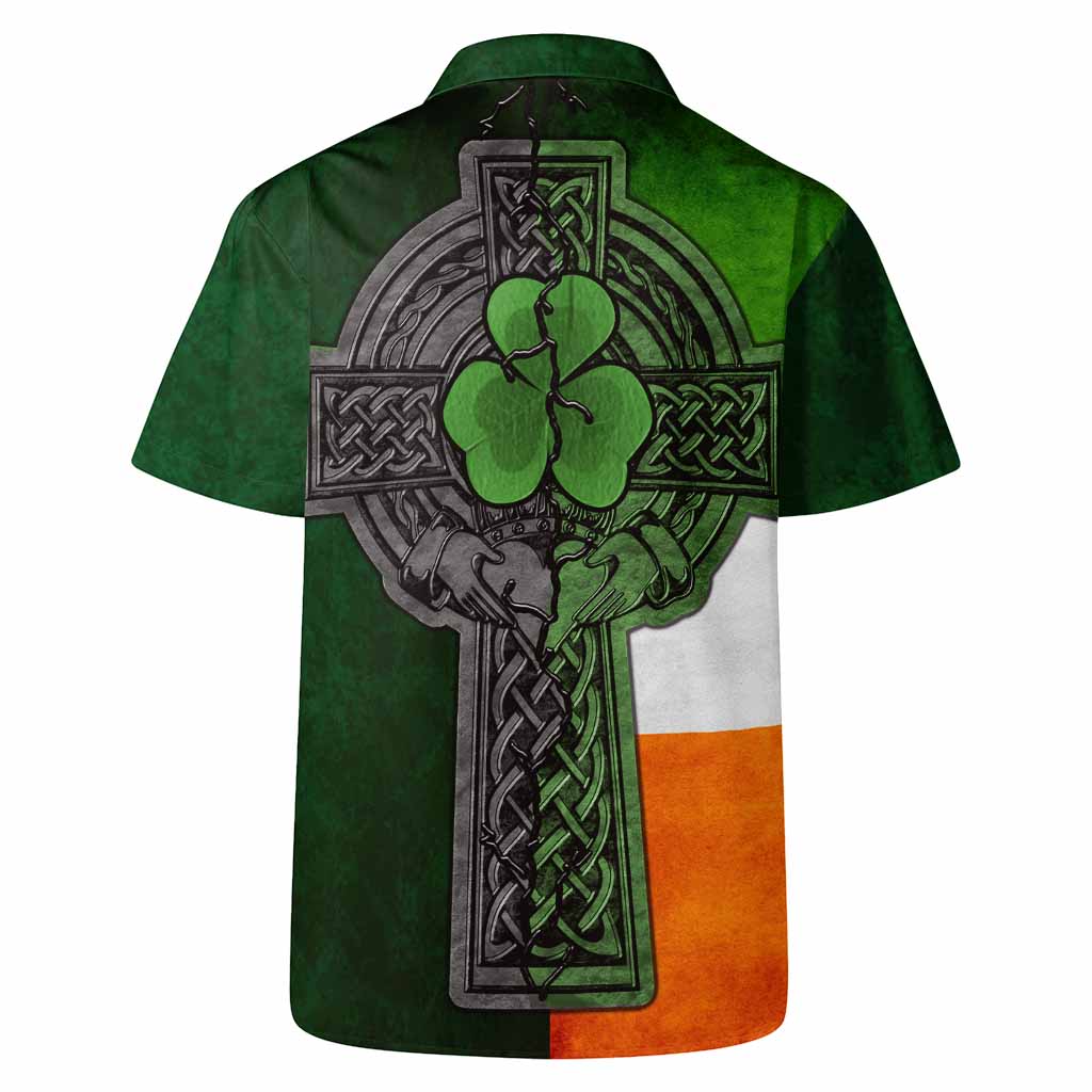 Sherlock Irish Coat of Arms Hawaiian Shirt with Shamrock Celtic Cross
