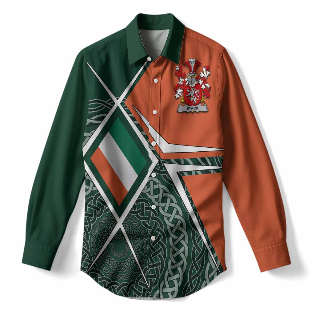 Stack Irish Coat of Arms Women’s Casual Shirt Celtic Geometry