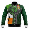 Sullivan Irish Coat of Arms Baseball Jacket with Shamrock Celtic Cross